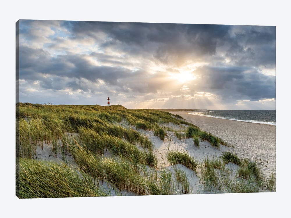 Dramatic Sunset Near The North Sea Coast On Sylt, Schleswig-Holstein, Germany by Jan Becke 1-piece Art Print