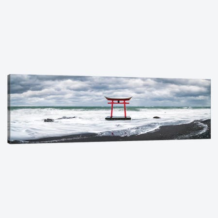 Red Torii Gate Near Near Shosanbetsu, Japan Canvas Print #JNB204} by Jan Becke Canvas Wall Art
