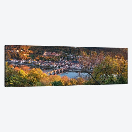 Panoramic View Of The Old Town Of Heidelberg In Autumn Season, Baden-Wuerttemberg, Germany Canvas Print #JNB2054} by Jan Becke Canvas Artwork