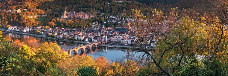 Panoramic View Of The Old Town Of Heidelberg In Autumn Season, Baden-Wuerttemberg, Germany