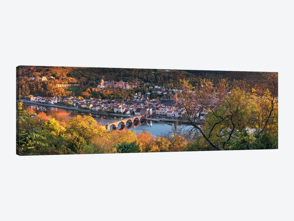 Panoramic View Of The Old Town Of Heidelberg In Autumn Season, Baden-Wuerttemberg, Germany by Jan Becke 1-piece Art Print