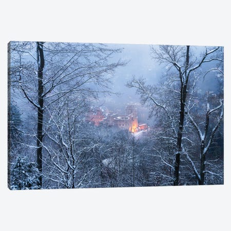Heidelberg Castle In Winter, Baden-Wuerttemberg, Germany Canvas Print #JNB2056} by Jan Becke Canvas Art