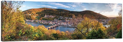 Heidelberg Panorama In Autumn Season, Baden-Wuerttemberg, Germany Canvas Art Print - Heidelberg