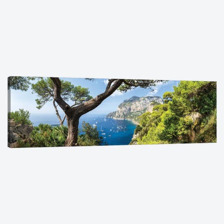 Capri Island Panorama In Summer, Gulf Of Naples, Italy Canvas Print #JNB2064} by Jan Becke Art Print