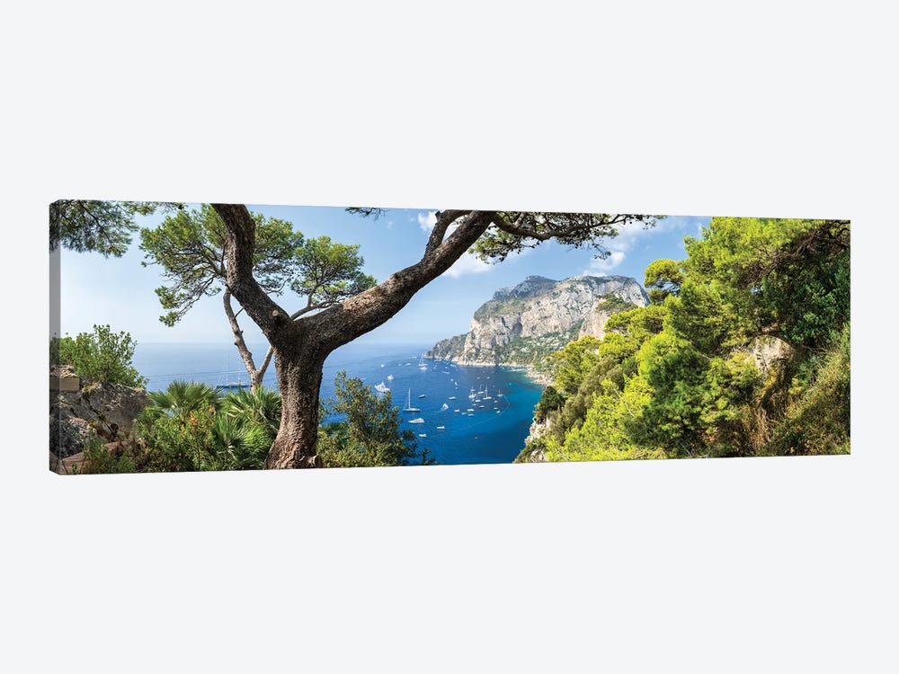 Capri Island Panorama In Summer, Gulf Of Naples, Italy by Jan Becke 1-piece Canvas Art
