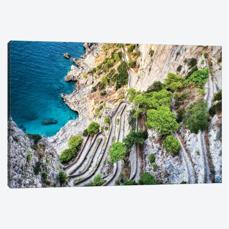 Via Krupp Is A Historic Hairpin Turned Footpath On The Island Of Capri, Italy Canvas Print #JNB2066} by Jan Becke Canvas Print
