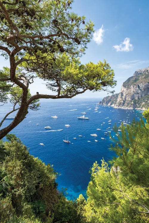 Summer Vacation On The Island Of Capri, Gulf Of Naples, Campania, Italy