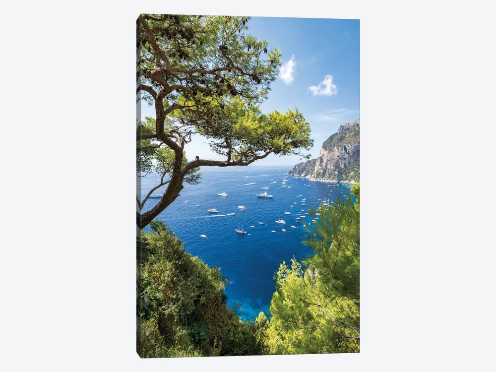 Summer Vacation On The Island Of Capri, Gulf Of Naples, Campania, Italy by Jan Becke 1-piece Canvas Artwork