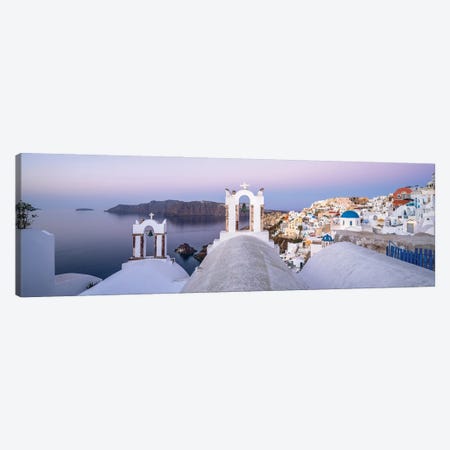 Panorama Of The Village Oia On The Island Of Santorini, Greece Canvas Print #JNB2073} by Jan Becke Canvas Print