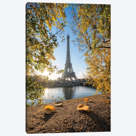 Eiffel Tower In Autumn Season Paris, France Canvas Print #JNB2079} by Jan Becke Art Print