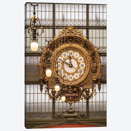 Clock At The Musée D´Orsay In Paris, France Canvas Print #JNB2083} by Jan Becke Canvas Art