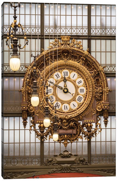 Clock At The Musée D´Orsay In Paris, France Canvas Art Print - Paris Photography