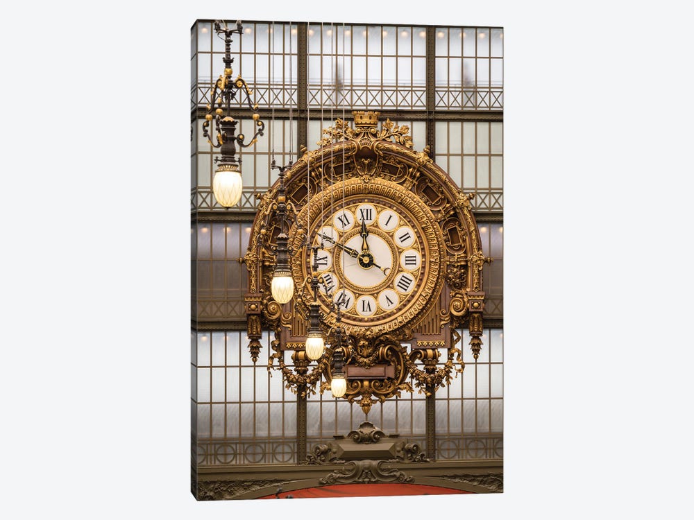 Clock At The Musée D´Orsay In Paris, France by Jan Becke 1-piece Art Print