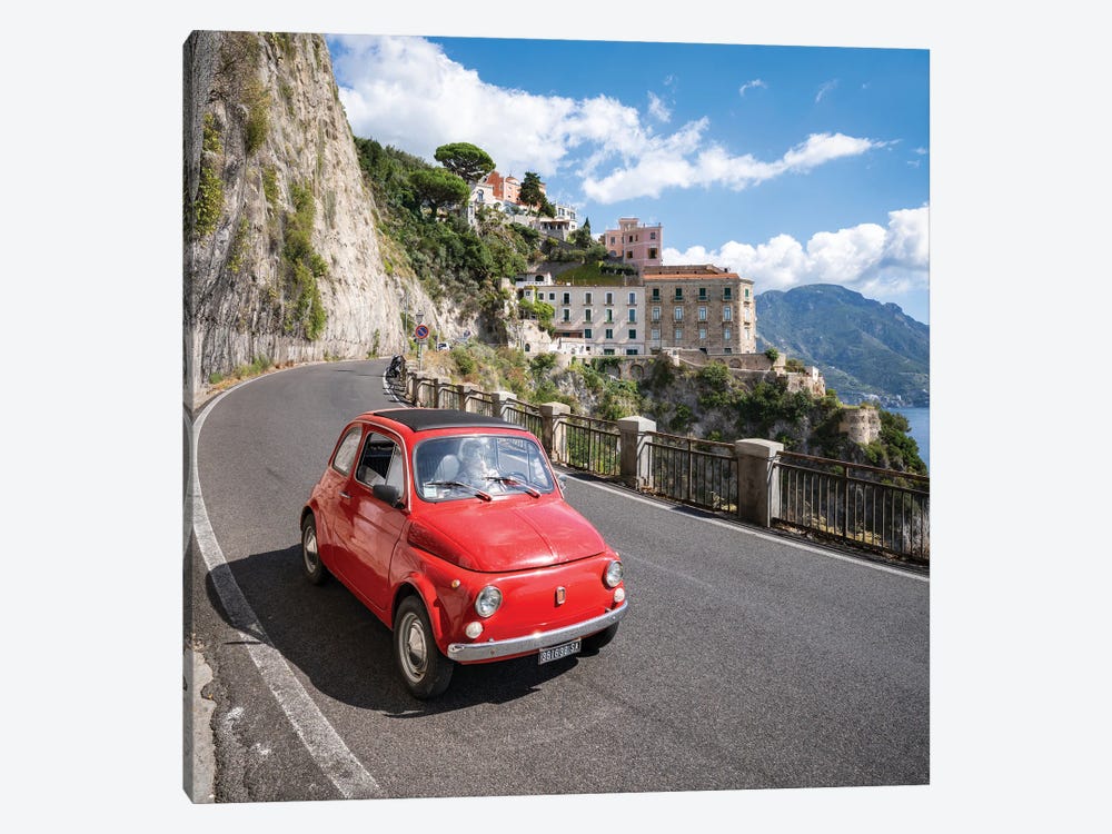 Red Fiat in Italy Photo Wallpaper Wall Mural WALL DECOR Giant Paper Poster Art 