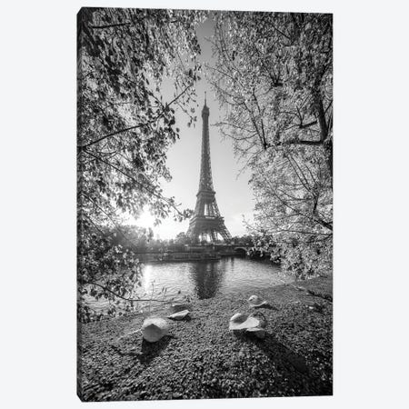 Eiffel Tower Along The Banks Of The Seine Paris, France Canvas Print #JNB2098} by Jan Becke Canvas Art Print