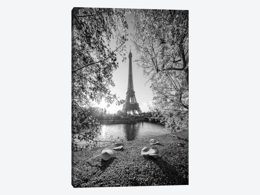 Eiffel Tower Along The Banks Of The Seine Paris, France by Jan Becke 1-piece Art Print