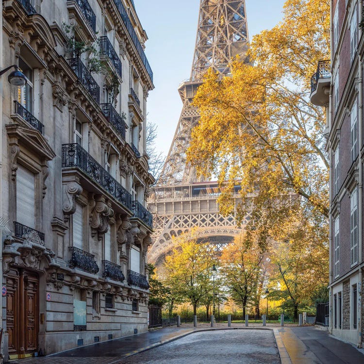 Eiffel Tower In Autumn Paris, France