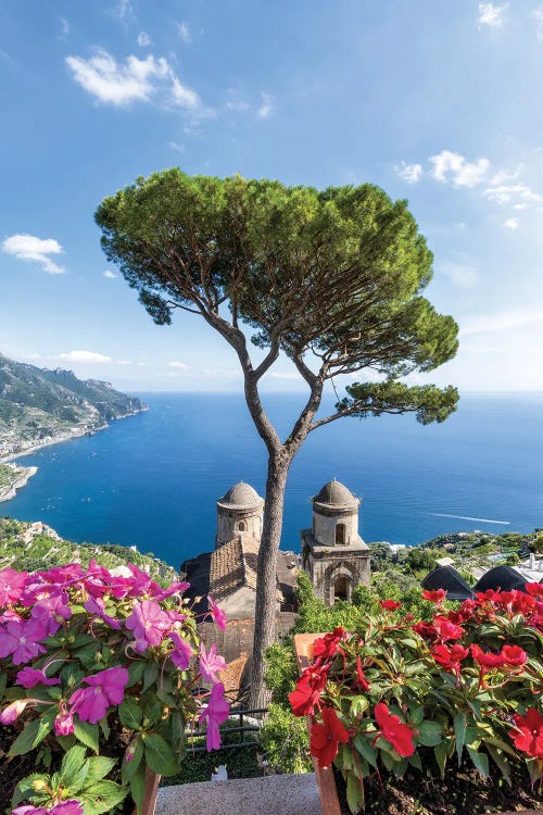 Garden At The Villa Rufolo In Summer Ravello Capri Island Italy