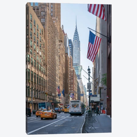 Lexington Avenue With View Of The Chrysler Building, Midtown Manhattan, New York City, USA Canvas Print #JNB2127} by Jan Becke Canvas Wall Art