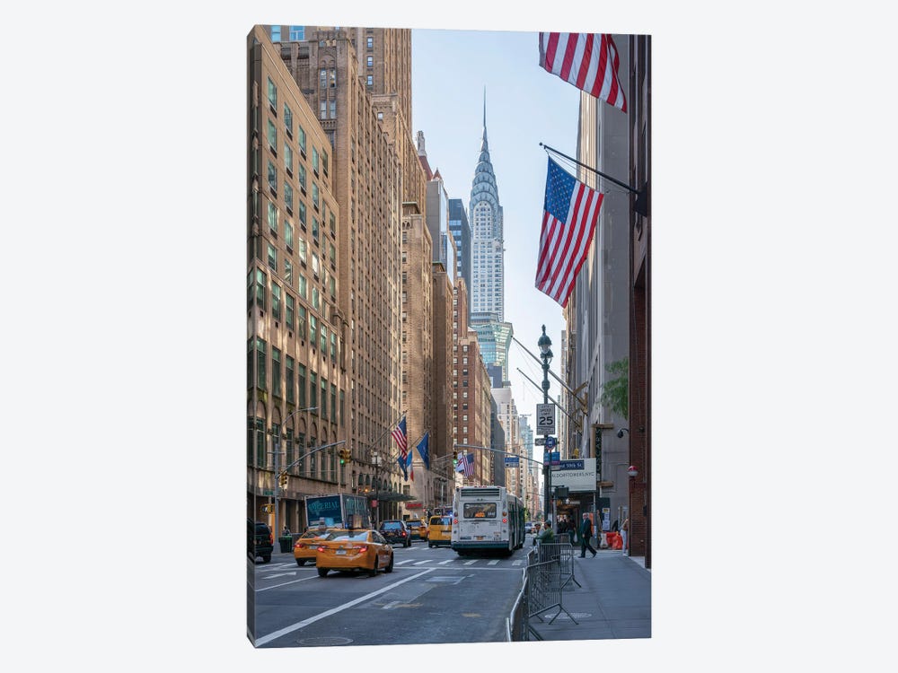 Lexington Avenue With View Of The Chrysler Building, Midtown Manhattan, New York City, USA by Jan Becke 1-piece Canvas Art