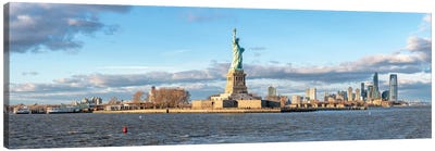 Liberty Island With Statue Of Liberty, New York City, USA Canvas Art Print - Statue of Liberty Art