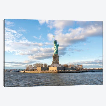 Liberty Island And Statue Of Liberty, New York City, USA Canvas Print #JNB2139} by Jan Becke Canvas Art