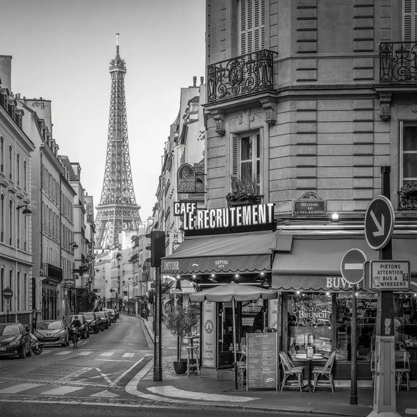 Paris Photography: Rue Saint Dominique With Eiffel Tower View, Paris, France by Jan Becke