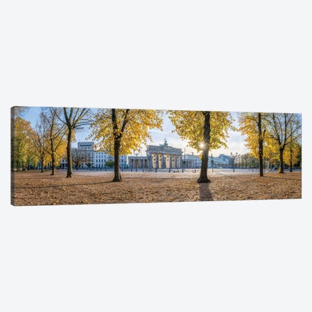 Panoramic View Of The Brandenburg Gate (Brandenburger Tor) In Autumn Season, Berlin, Germany Canvas Print #JNB2145} by Jan Becke Canvas Wall Art