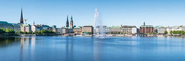 Hamburg: Binnenalster (Inner Alster Lake) In Summer by Jan Becke