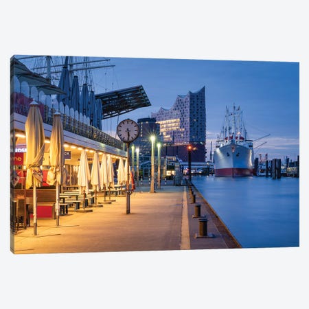 Port Of Hamburg And Elbphilharmonie Concert Hall In The Early Morning Canvas Print #JNB2151} by Jan Becke Canvas Art
