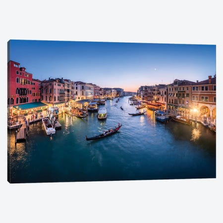 Grand Canal At Night, Venice, Italy Canvas Print #JNB2153} by Jan Becke Canvas Art