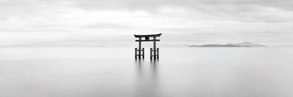 Gates: Japanese Torii Gate At Lake Biwa, Shiga Prefecture, Japan by Jan Becke