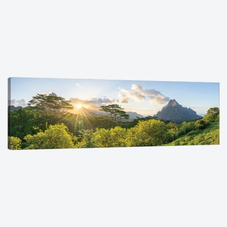 Sunset View Of Mount Rotui From The Belvedere Lookout, Moorea Island, French Polynesia Canvas Print #JNB2162} by Jan Becke Art Print