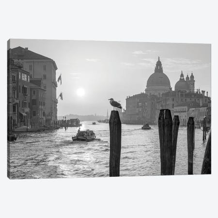 Sunrise At The Canal Grande In Black And White, Venice, Italy Canvas Print #JNB2167} by Jan Becke Canvas Wall Art
