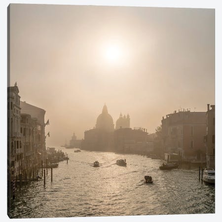 Early Morning Fog At The Canal Grande, Venice, Italy Canvas Print #JNB2168} by Jan Becke Art Print