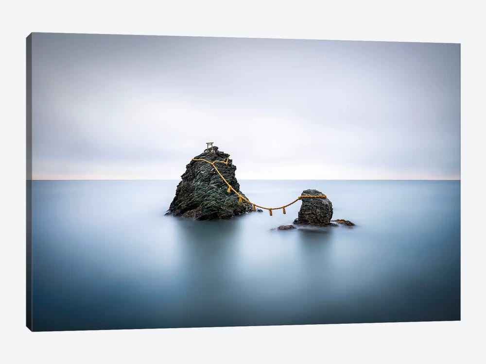 Meoto Iwa Also Known As The Wedded Rocks by Jan Becke 1-piece Canvas Print
