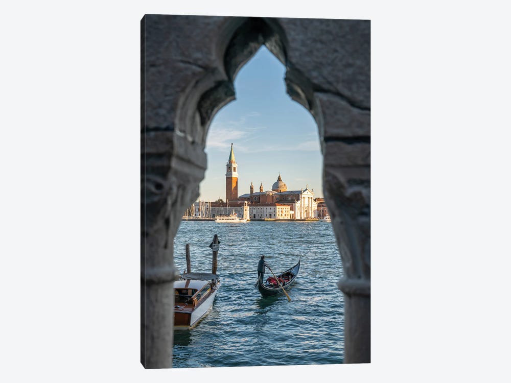 View Of San Giorgio Maggiore And Gondola, Venice, Italy by Jan Becke 1-piece Canvas Artwork