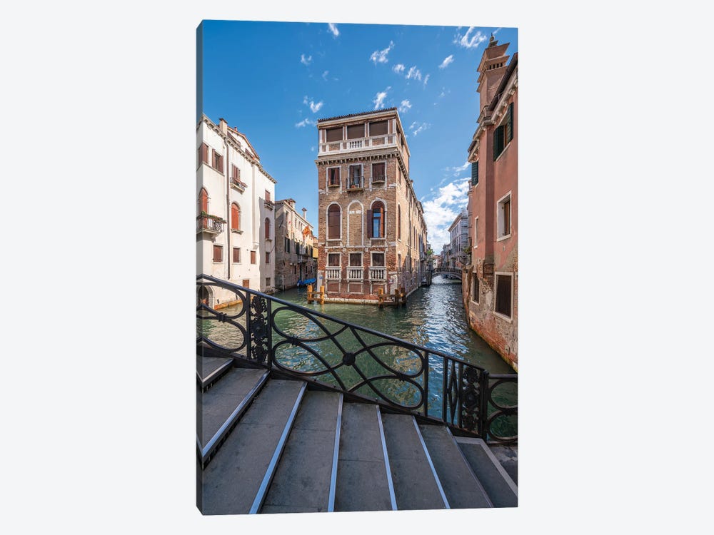 Ponte Dei Conzafelzi (Conzafelzi Bridge) In Summer, Venice, Italy by Jan Becke 1-piece Art Print