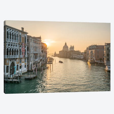 Sunrise At The Grand Canal, Venice, Italy Canvas Print #JNB2177} by Jan Becke Canvas Print