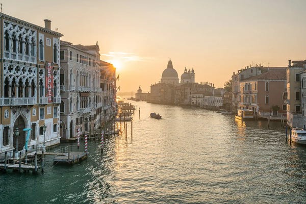 Venice: Sunrise At The Grand Canal, Venice, Italy by Jan Becke
