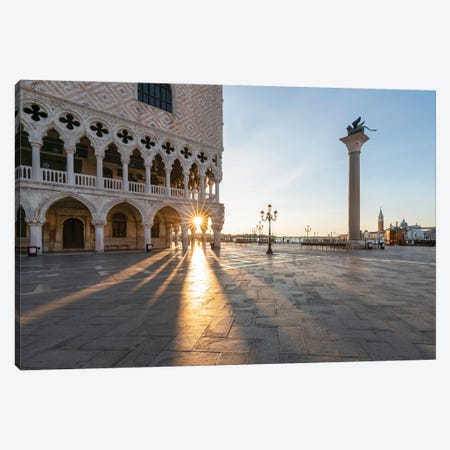 Piazza San Marco (St Mark's Square) And Doge's Palace At Sunrise, Venice, Italy Canvas Print #JNB2178} by Jan Becke Canvas Artwork
