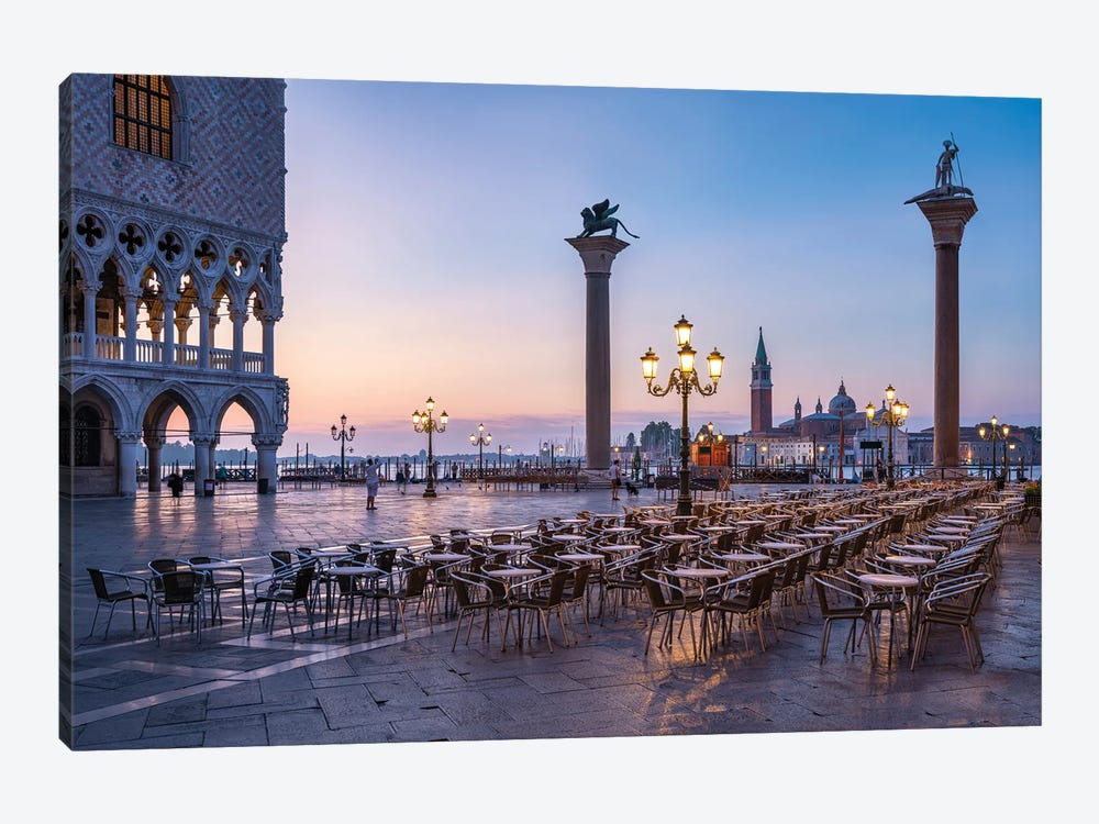 Piazza San Marco (St Mark's Square) And Doge's Palace At Dusk, Venice, Italy by Jan Becke 1-piece Art Print