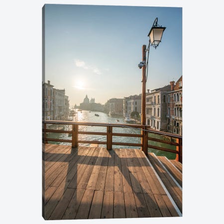 Accademia Bridge And Grand Canal At Sunrise, Venice, Italy Canvas Print #JNB2189} by Jan Becke Canvas Print