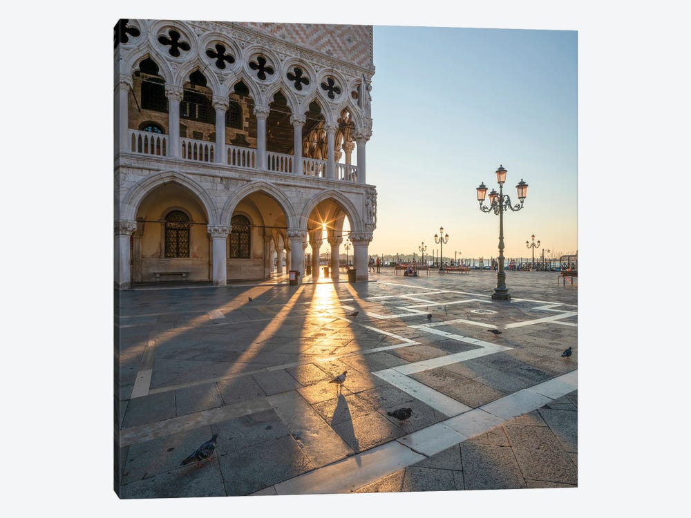 Doge's Palace At Sunrise, Piazza San Marco (St Mark's Square), Venice, Italy by Jan Becke 1-piece Canvas Art