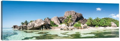La Digue Island Panorama, Seychelles Canvas Art Print - Seychelles