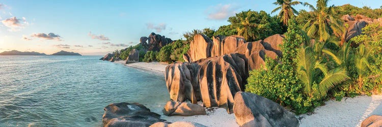 Anse Source d'Argent Beach At Sunset, La Digue, Seychelles