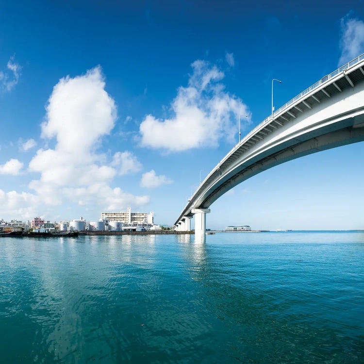Tomari Harbor Bridge, Naha, Okinawa, Japan by Jan Becke wall art