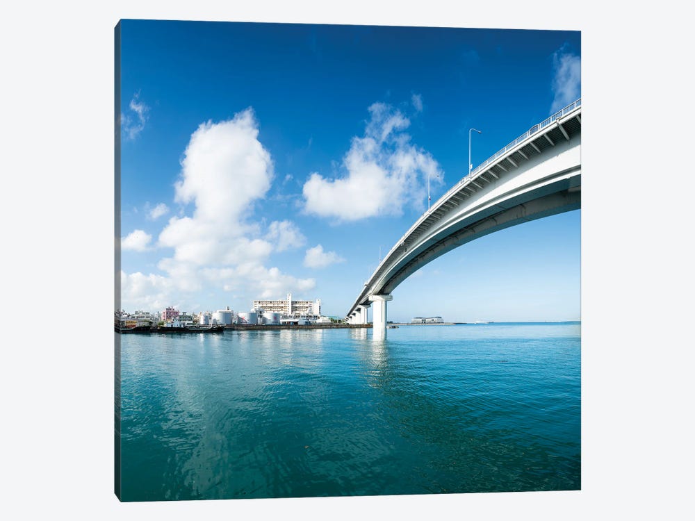 Tomari Harbor Bridge, Naha, Okinawa, Japan by Jan Becke 1-piece Canvas Print