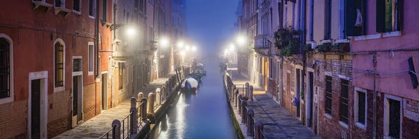 Venice: Foggy Winter Morning At A Small Canal In Venice, Italy by Jan Becke
