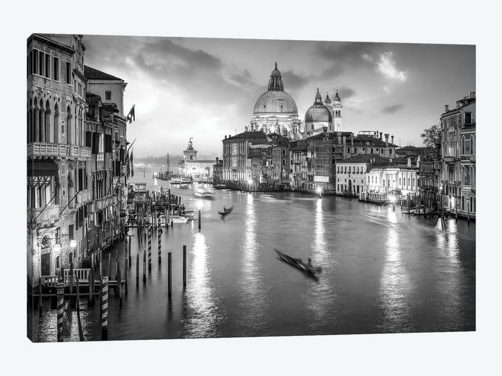 Canal Grande At night, Venice, Italy by Jan Becke 1-piece Canvas Art Print